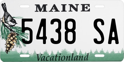 ME license plate 5438SA