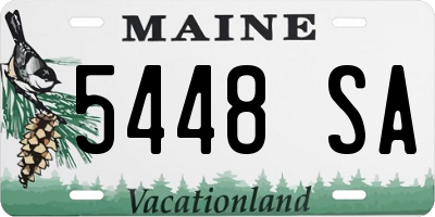 ME license plate 5448SA