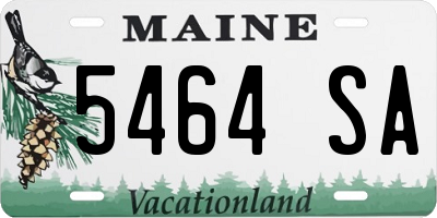 ME license plate 5464SA