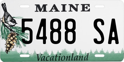 ME license plate 5488SA