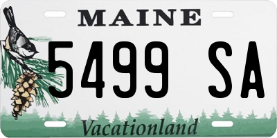 ME license plate 5499SA