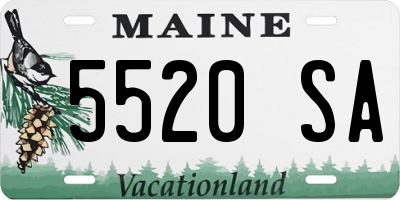 ME license plate 5520SA