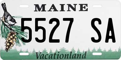 ME license plate 5527SA