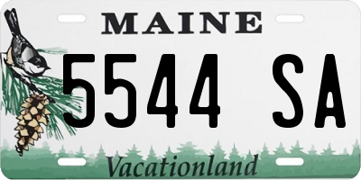 ME license plate 5544SA