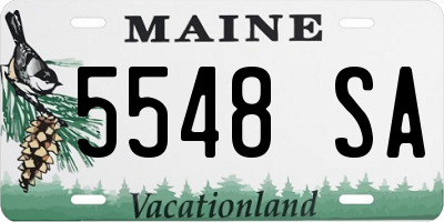 ME license plate 5548SA