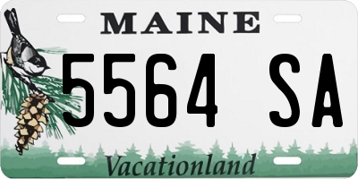 ME license plate 5564SA