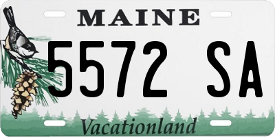 ME license plate 5572SA