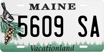 ME license plate 5609SA