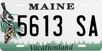 ME license plate 5613SA