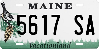 ME license plate 5617SA