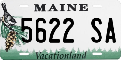 ME license plate 5622SA