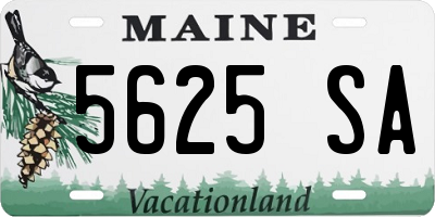 ME license plate 5625SA