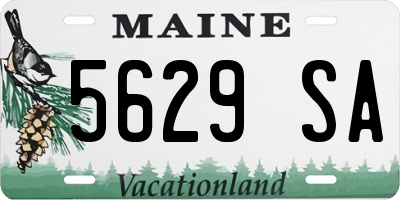 ME license plate 5629SA