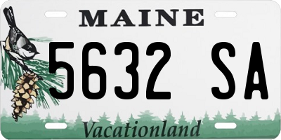ME license plate 5632SA