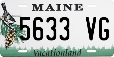 ME license plate 5633VG