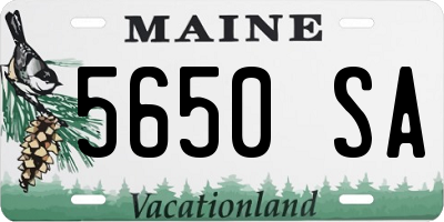 ME license plate 5650SA
