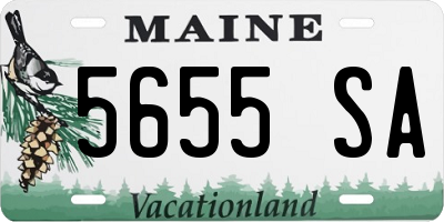 ME license plate 5655SA