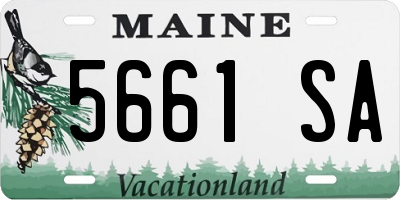 ME license plate 5661SA