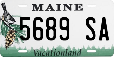 ME license plate 5689SA