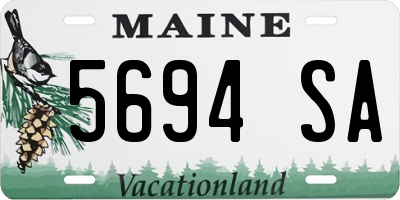 ME license plate 5694SA