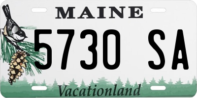 ME license plate 5730SA