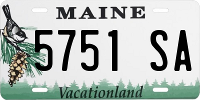 ME license plate 5751SA