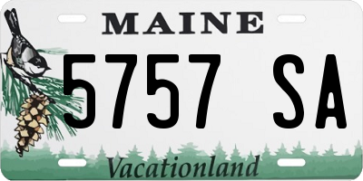 ME license plate 5757SA