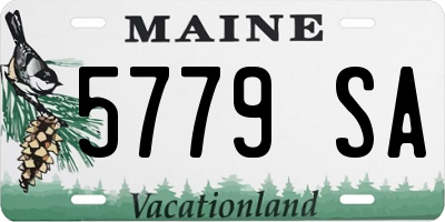 ME license plate 5779SA
