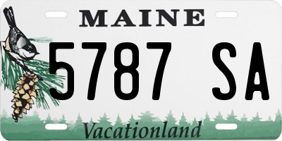 ME license plate 5787SA
