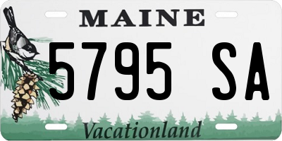 ME license plate 5795SA