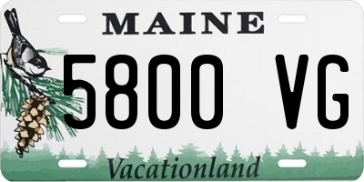 ME license plate 5800VG