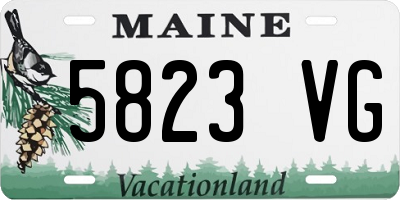 ME license plate 5823VG