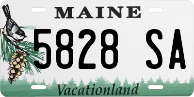 ME license plate 5828SA