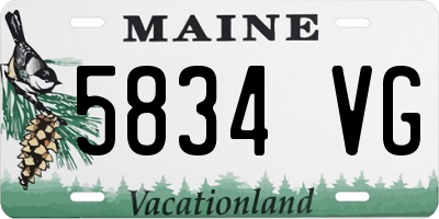 ME license plate 5834VG
