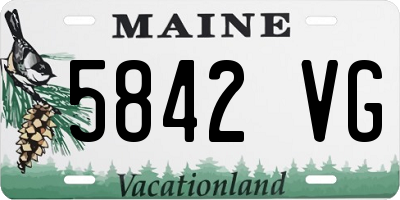 ME license plate 5842VG