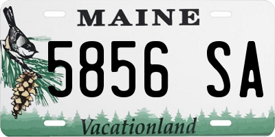ME license plate 5856SA