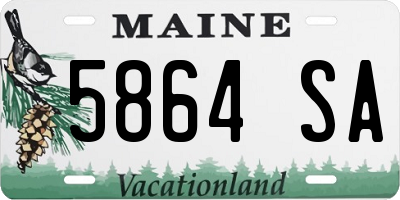 ME license plate 5864SA