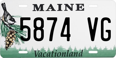 ME license plate 5874VG