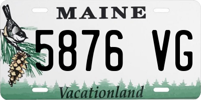 ME license plate 5876VG