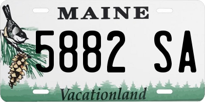 ME license plate 5882SA