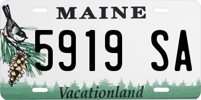ME license plate 5919SA
