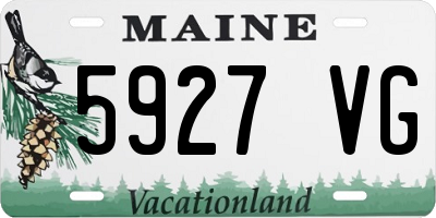 ME license plate 5927VG