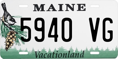 ME license plate 5940VG