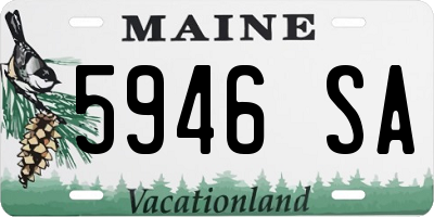 ME license plate 5946SA