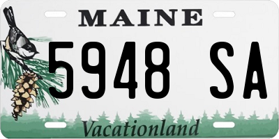 ME license plate 5948SA