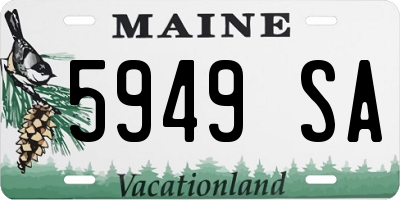 ME license plate 5949SA