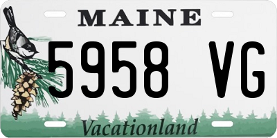 ME license plate 5958VG