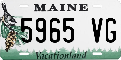 ME license plate 5965VG