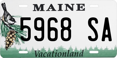 ME license plate 5968SA