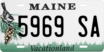 ME license plate 5969SA